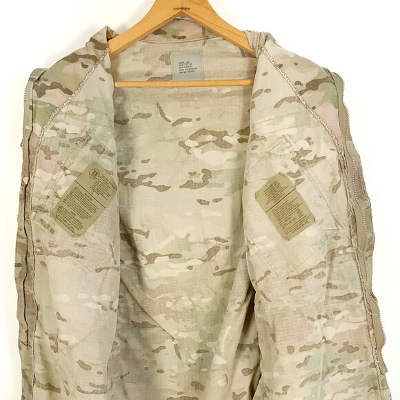 US Military Coat Army Combat Men's Med Long FR Multicam Camo Zip Hook Loop Front - Picture 5 of 11